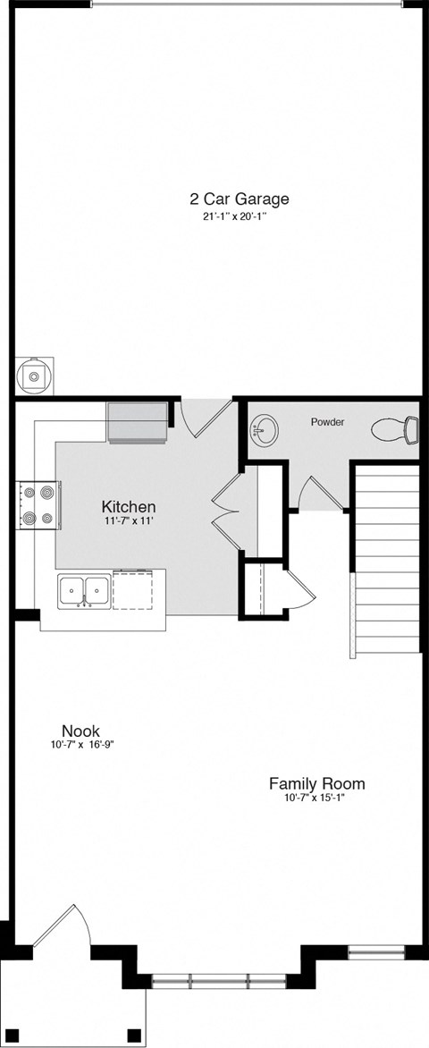 the floor plan of 2 car garage apartment